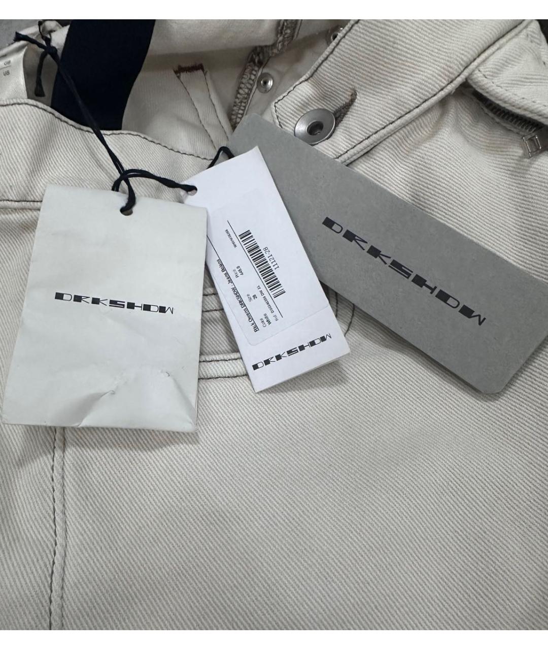 RICK OWENS DRKSHDW Бежевые хлопковые джинсы скинни, фото 7