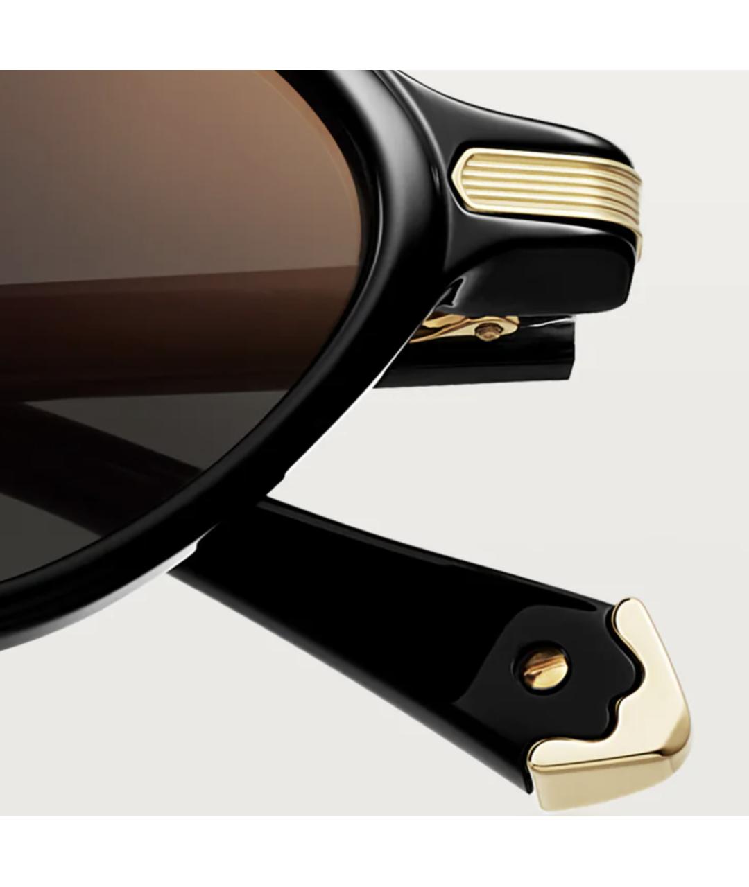CARTIER Черные пластиковые солнцезащитные очки, фото 3
