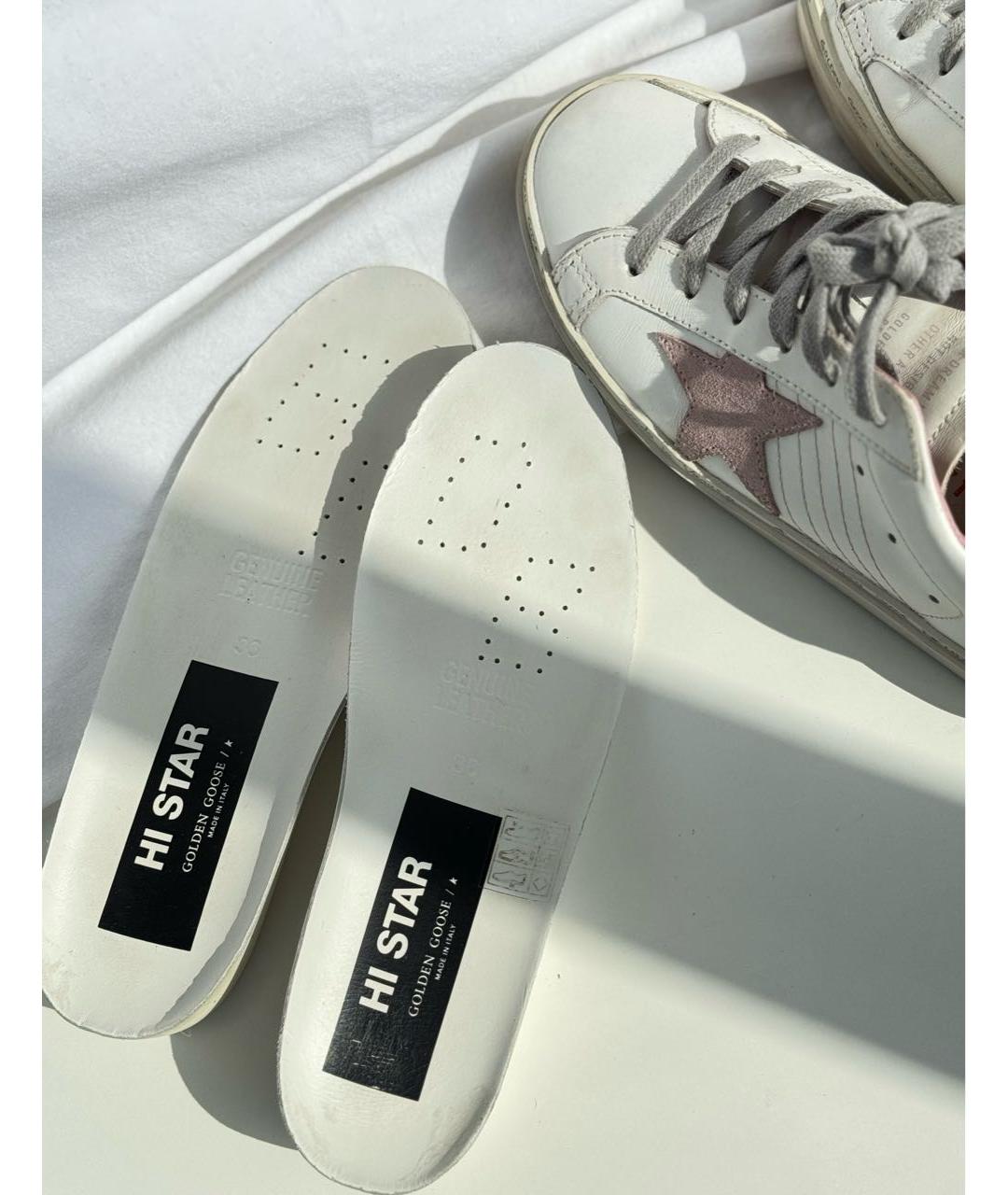 GOLDEN GOOSE DELUXE BRAND Белые кожаные кеды, фото 4