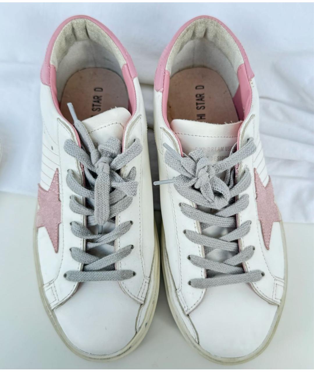 GOLDEN GOOSE DELUXE BRAND Белые кожаные кеды, фото 2