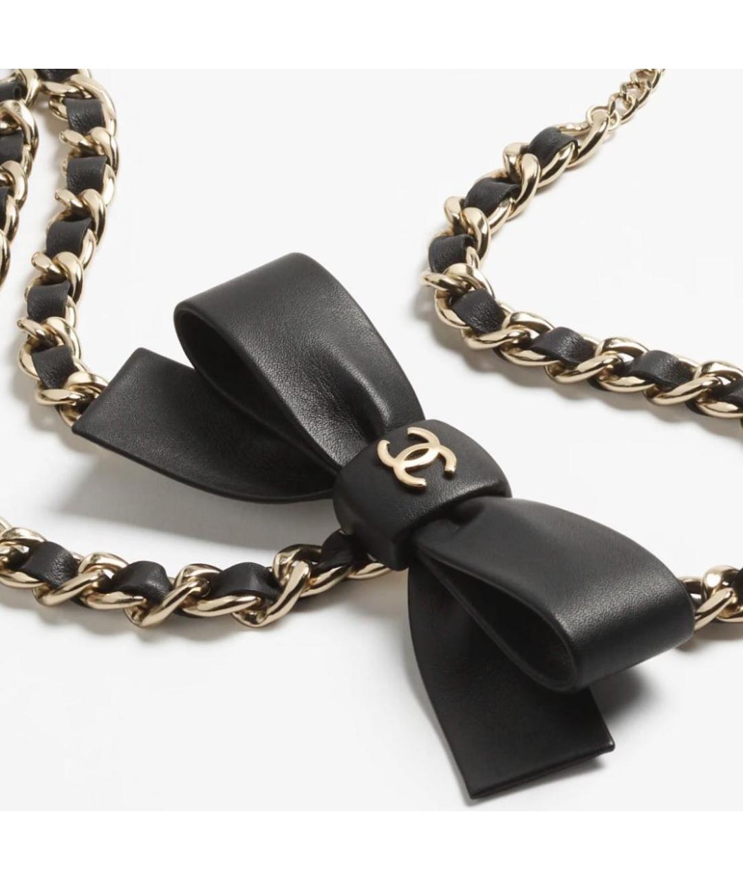 CHANEL Черный кожаный ремень, фото 2