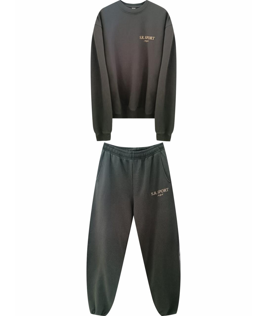 SPORTY AND RICH Серый хлопковый спортивные костюмы, фото 1