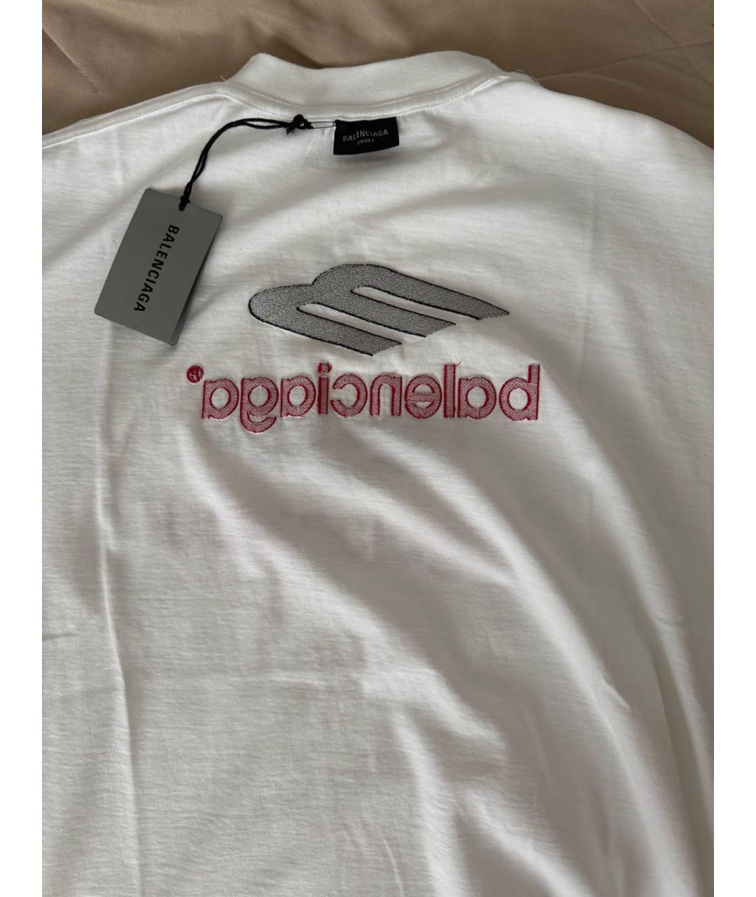BALENCIAGA Белая хлопковая футболка, фото 3