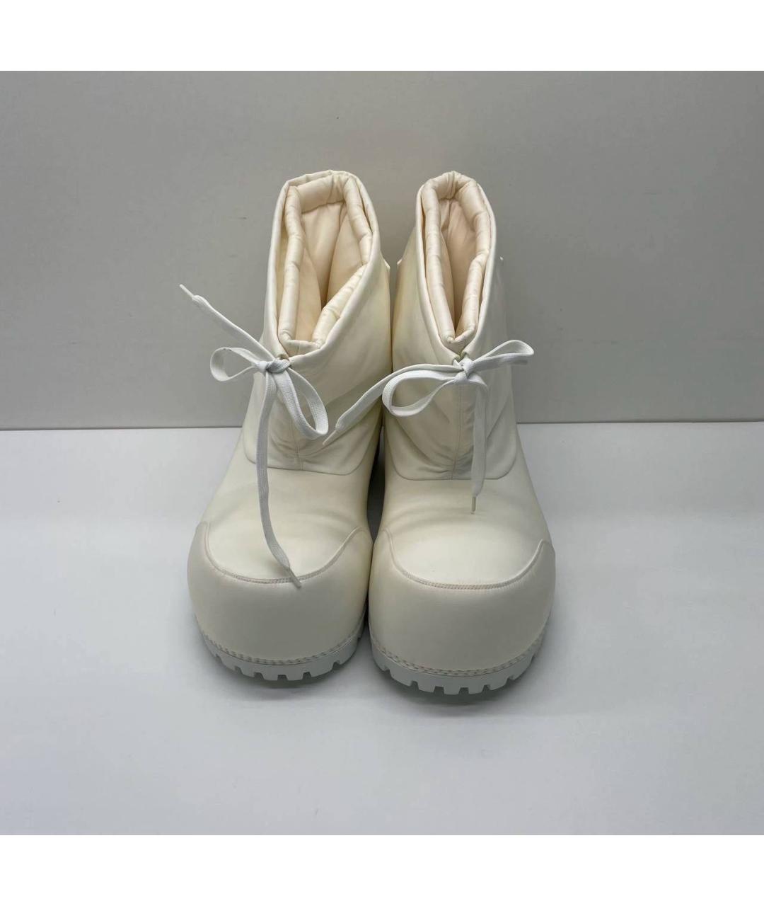 BALENCIAGA Белые кожаные высокие ботинки, фото 2