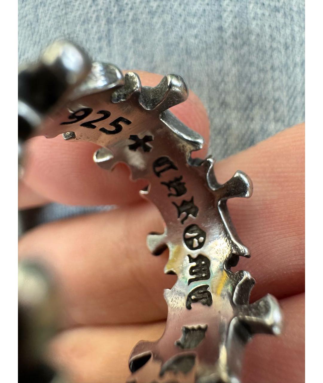 CHROME HEARTS Серое серебряное кольцо, фото 3