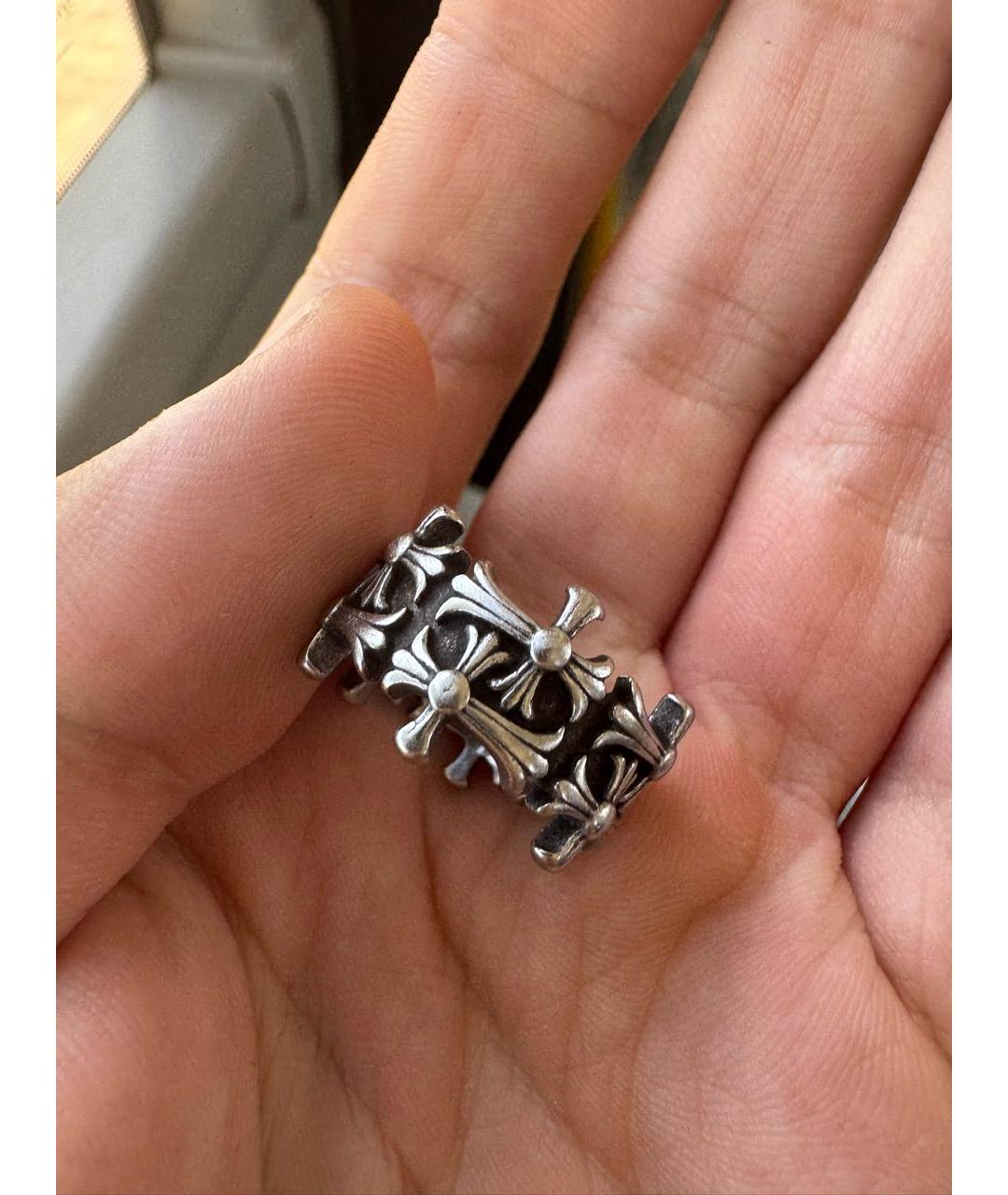CHROME HEARTS Серое серебряное кольцо, фото 7