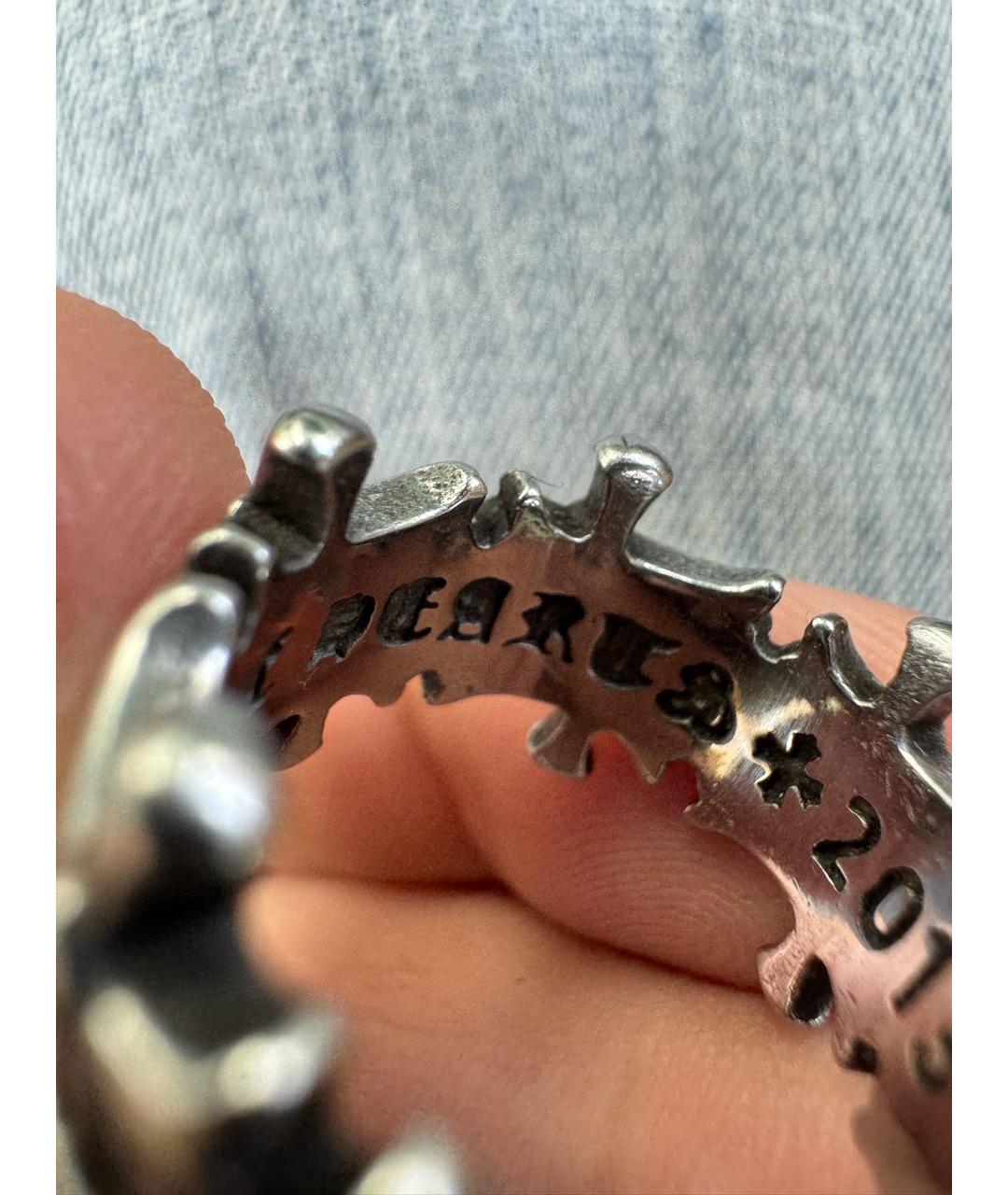 CHROME HEARTS Серое серебряное кольцо, фото 6