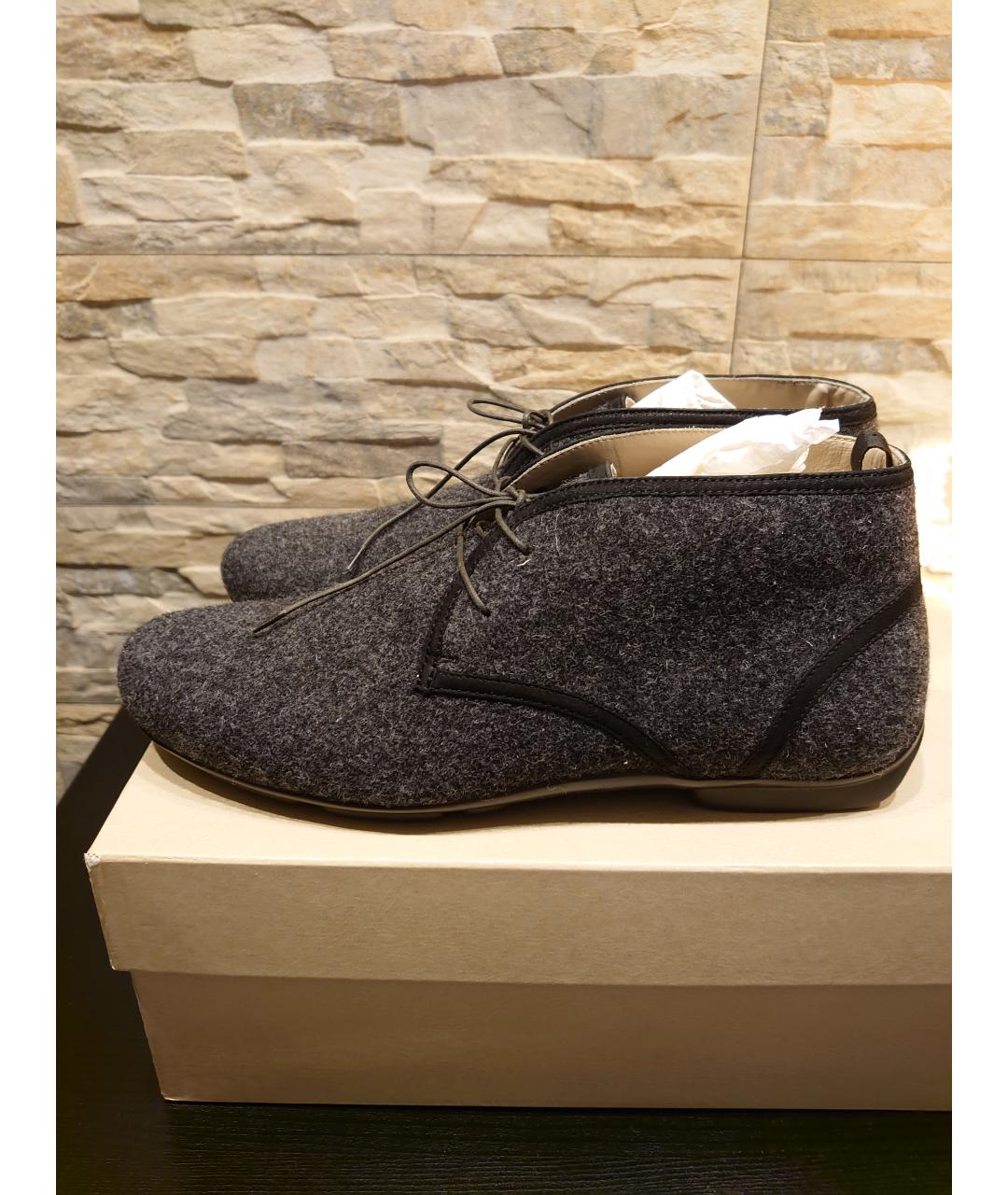 EMPORIO ARMANI Серые низкие ботинки, фото 7