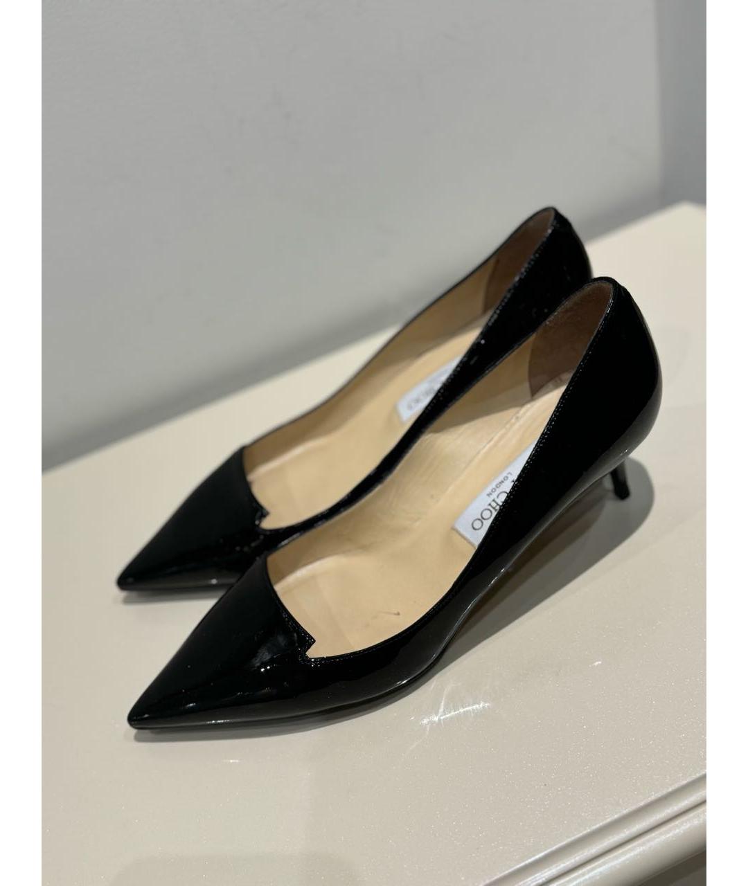 JIMMY CHOO Черные туфли из лакированной кожи, фото 6