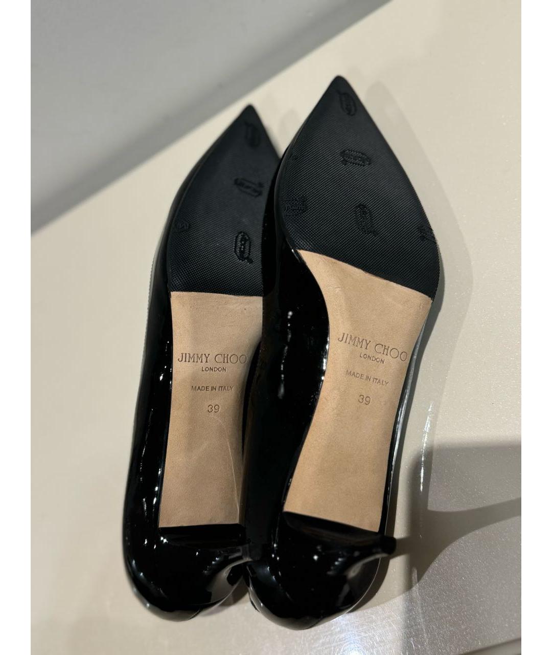 JIMMY CHOO Черные туфли из лакированной кожи, фото 5