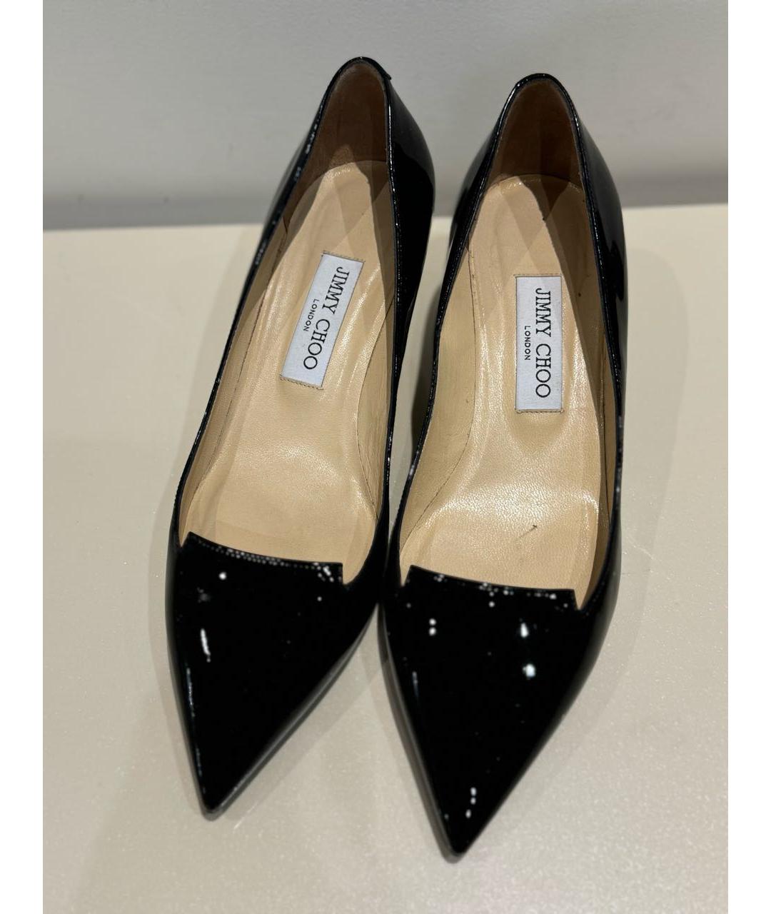 JIMMY CHOO Черные туфли из лакированной кожи, фото 3