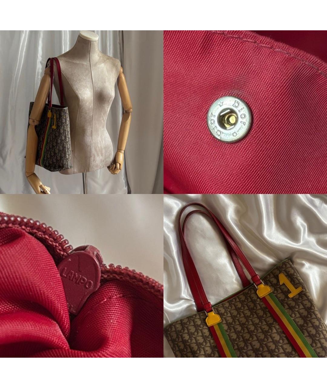 CHRISTIAN DIOR Мульти кожаная сумка тоут, фото 4