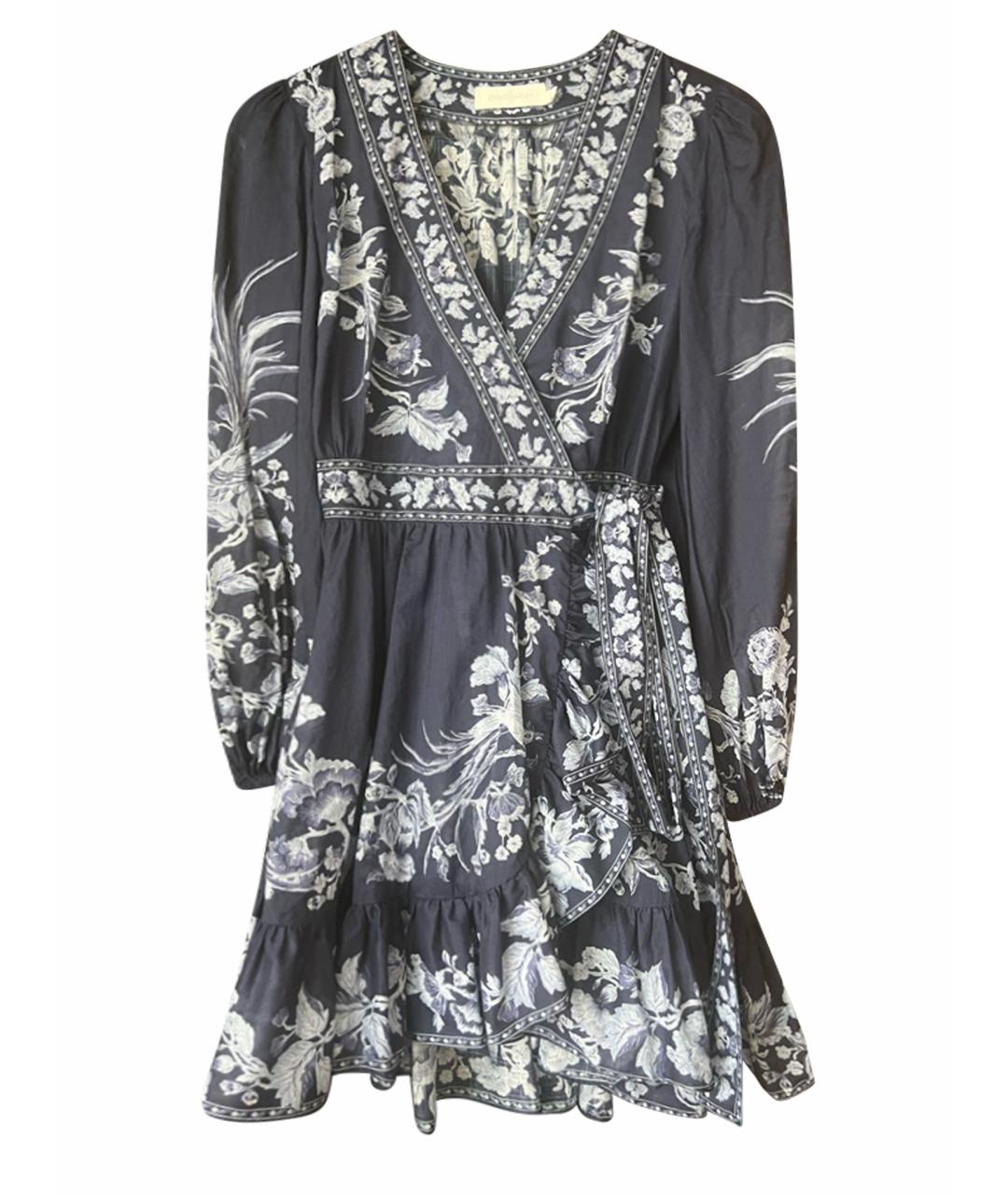 ZIMMERMANN Фиолетовое хлопковое коктейльное платье, фото 1