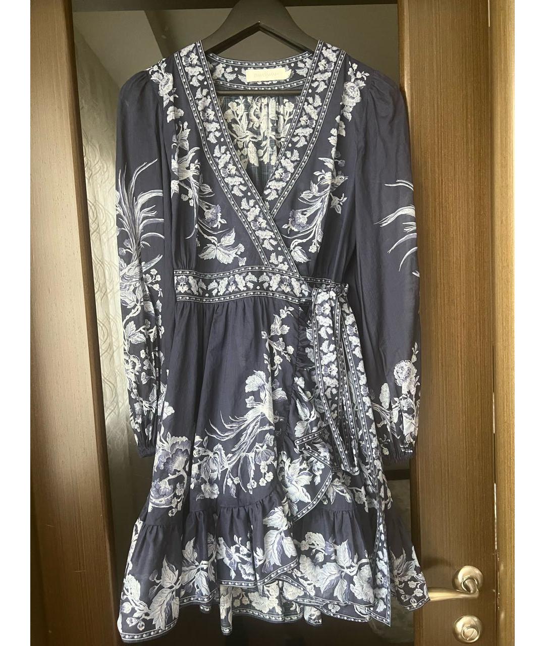 ZIMMERMANN Фиолетовое хлопковое коктейльное платье, фото 4