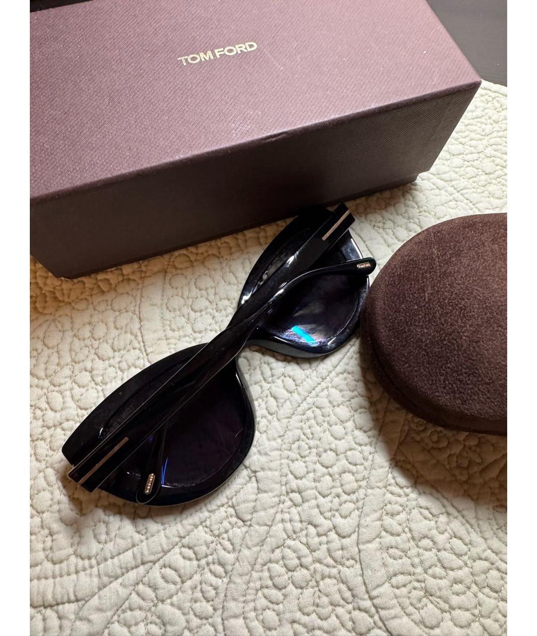 TOM FORD Черные пластиковые солнцезащитные очки, фото 5