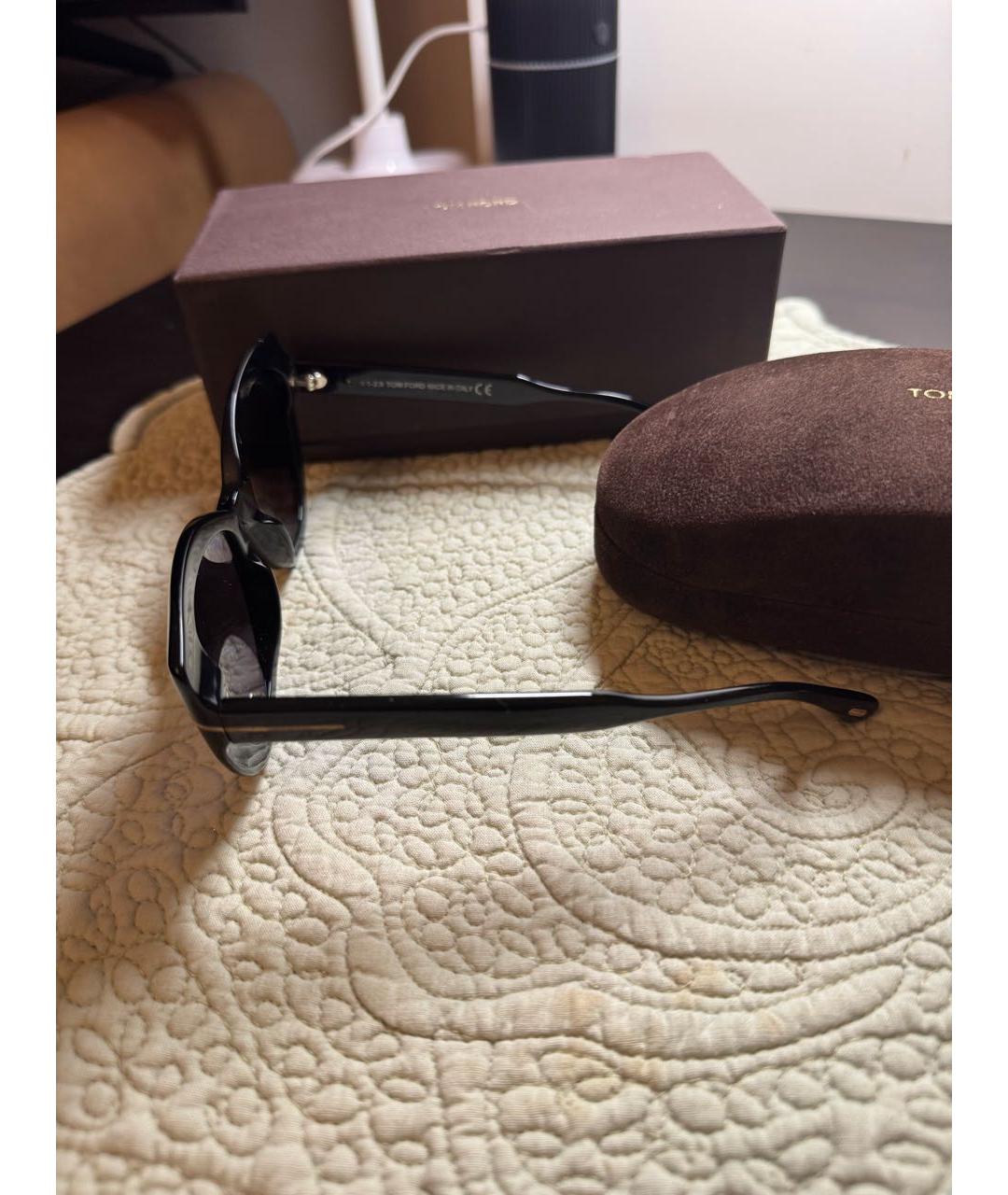 TOM FORD Черные пластиковые солнцезащитные очки, фото 3