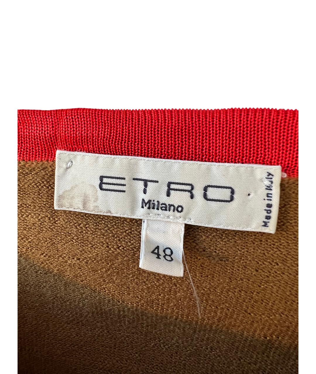 ETRO Коричневый шерстяной кардиган, фото 2