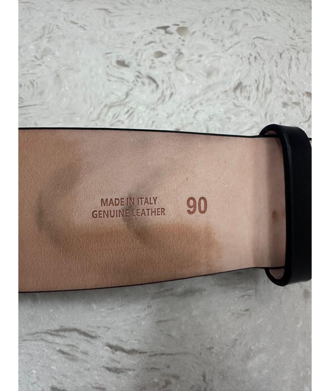 MAISON MARGIELA Черный кожаный ремень, фото 4