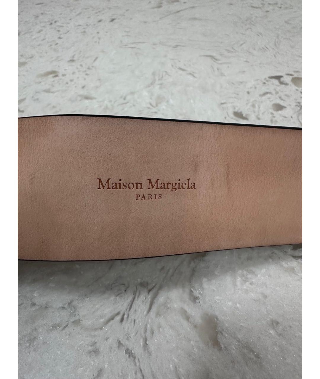 MAISON MARGIELA Черный кожаный ремень, фото 3