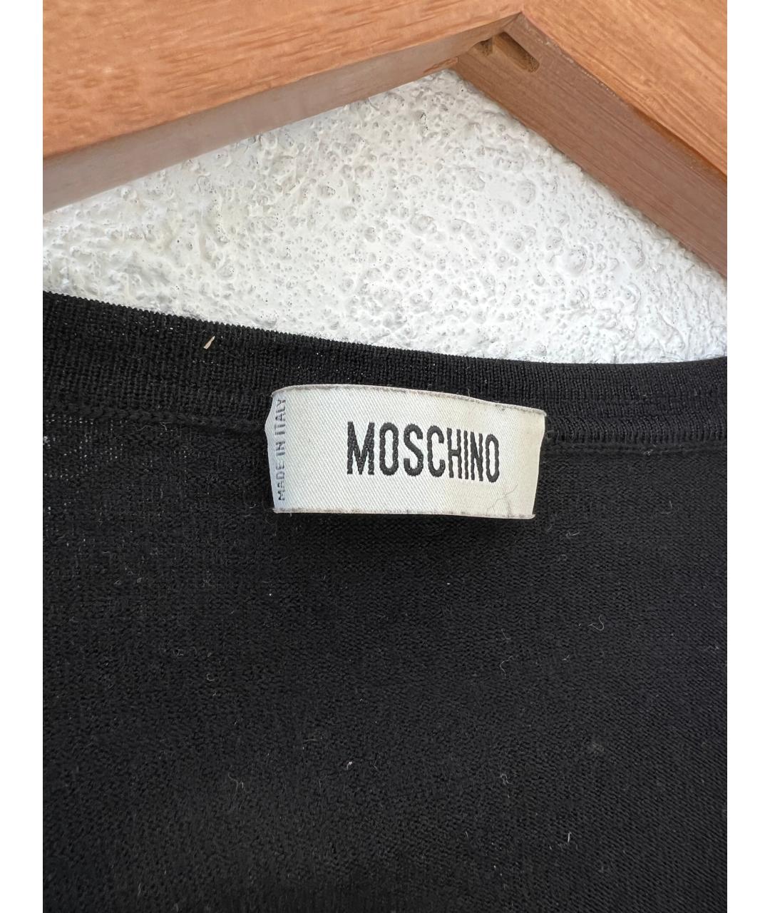MOSCHINO Черный шерстяной джемпер / свитер, фото 2