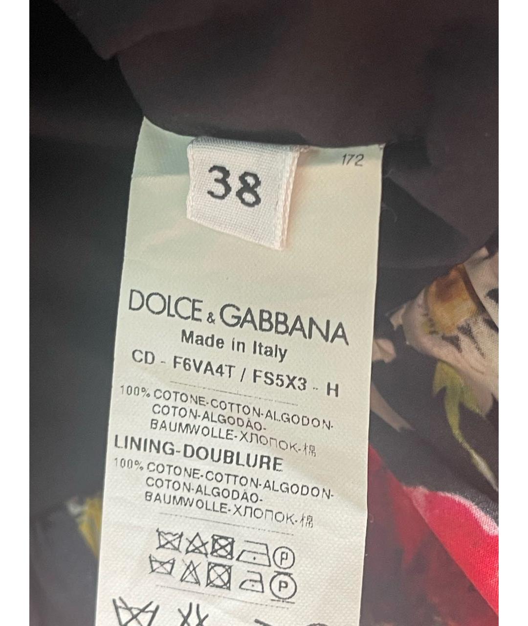 DOLCE&GABBANA Черное повседневное платье, фото 4