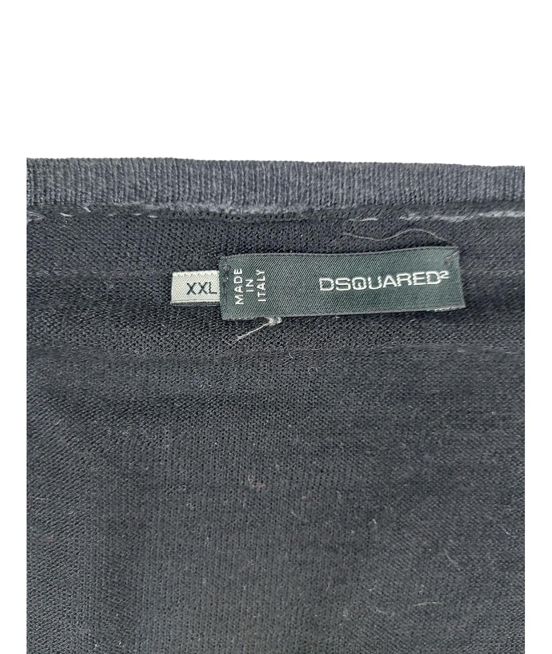 DSQUARED2 Черный шерстяной кардиган, фото 2
