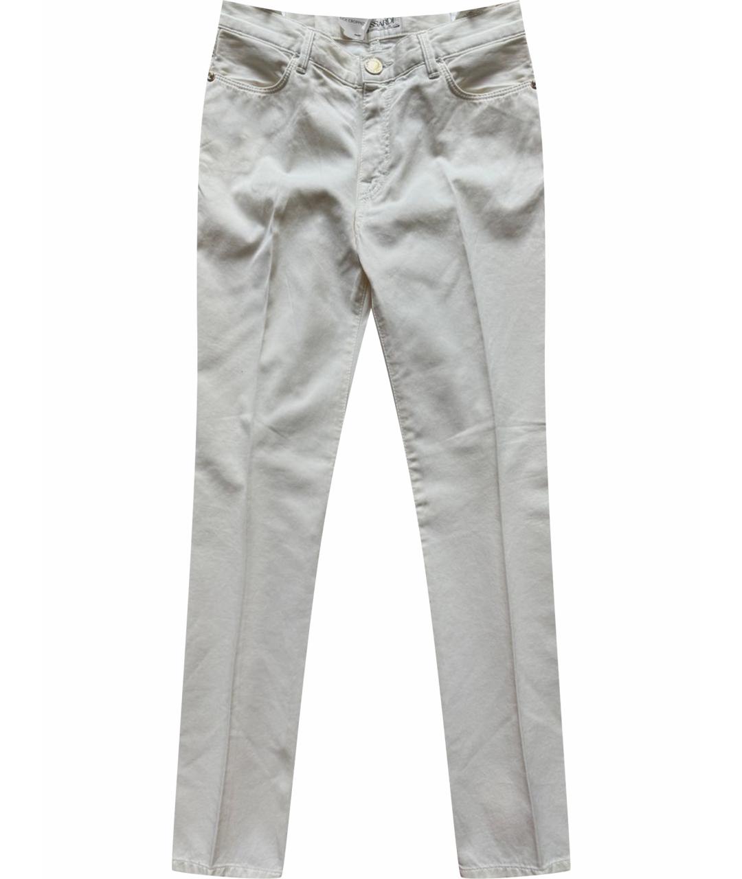 TRUSSARDI Белые хлопковые джинсы слим, фото 1