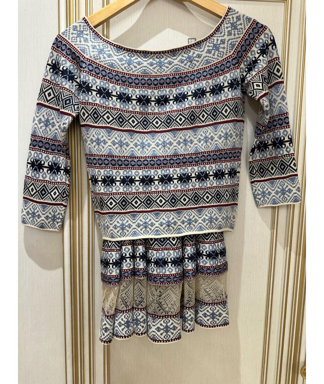 ALEXANDER MCQUEEN Мульти шелковый костюм с юбками, фото 4
