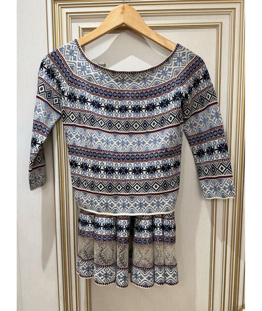 ALEXANDER MCQUEEN Мульти шелковый костюм с юбками, фото 3