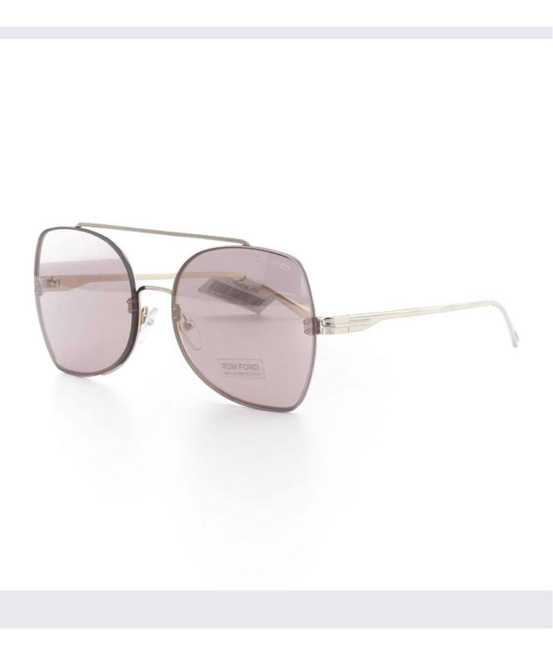TOM FORD Розовые металлические солнцезащитные очки, фото 7