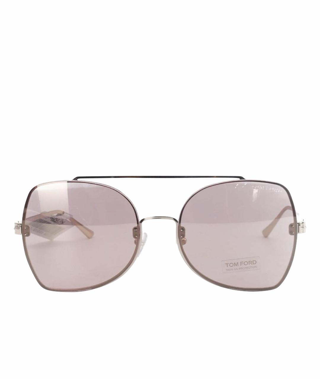 TOM FORD Розовые металлические солнцезащитные очки, фото 1