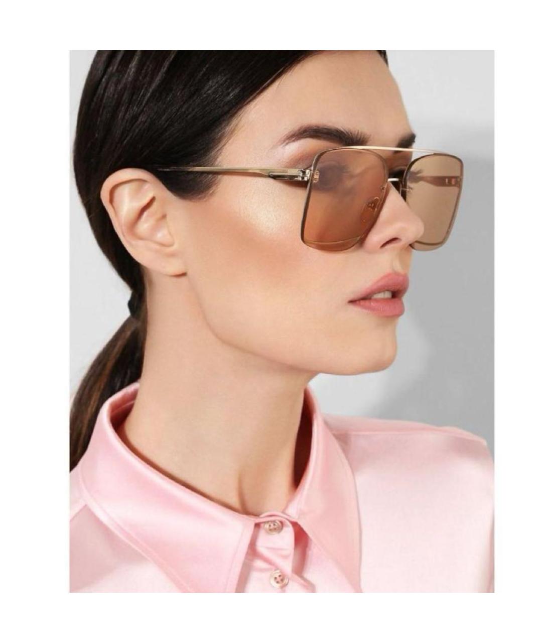 TOM FORD Розовые металлические солнцезащитные очки, фото 3