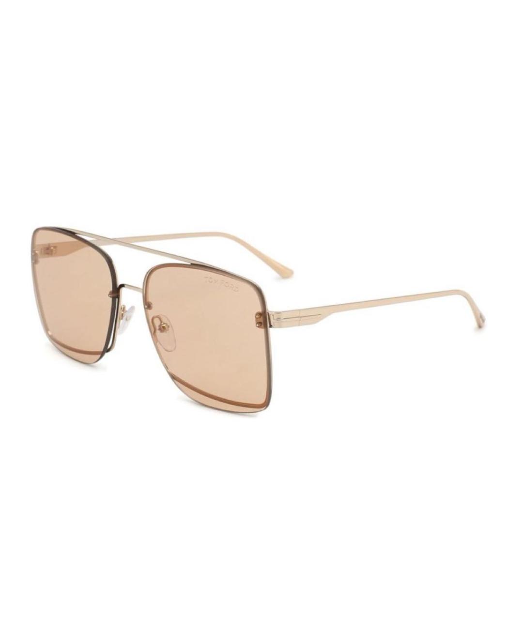TOM FORD Розовые металлические солнцезащитные очки, фото 1
