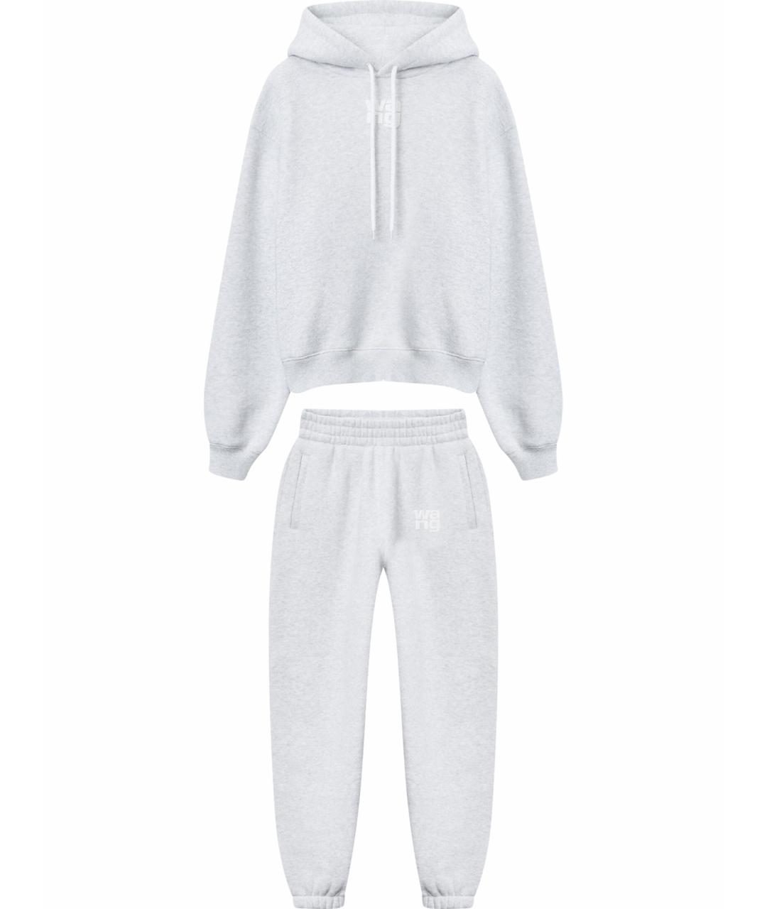 T BY ALEXANDER WANG Серый хлопковый костюм с брюками, фото 1
