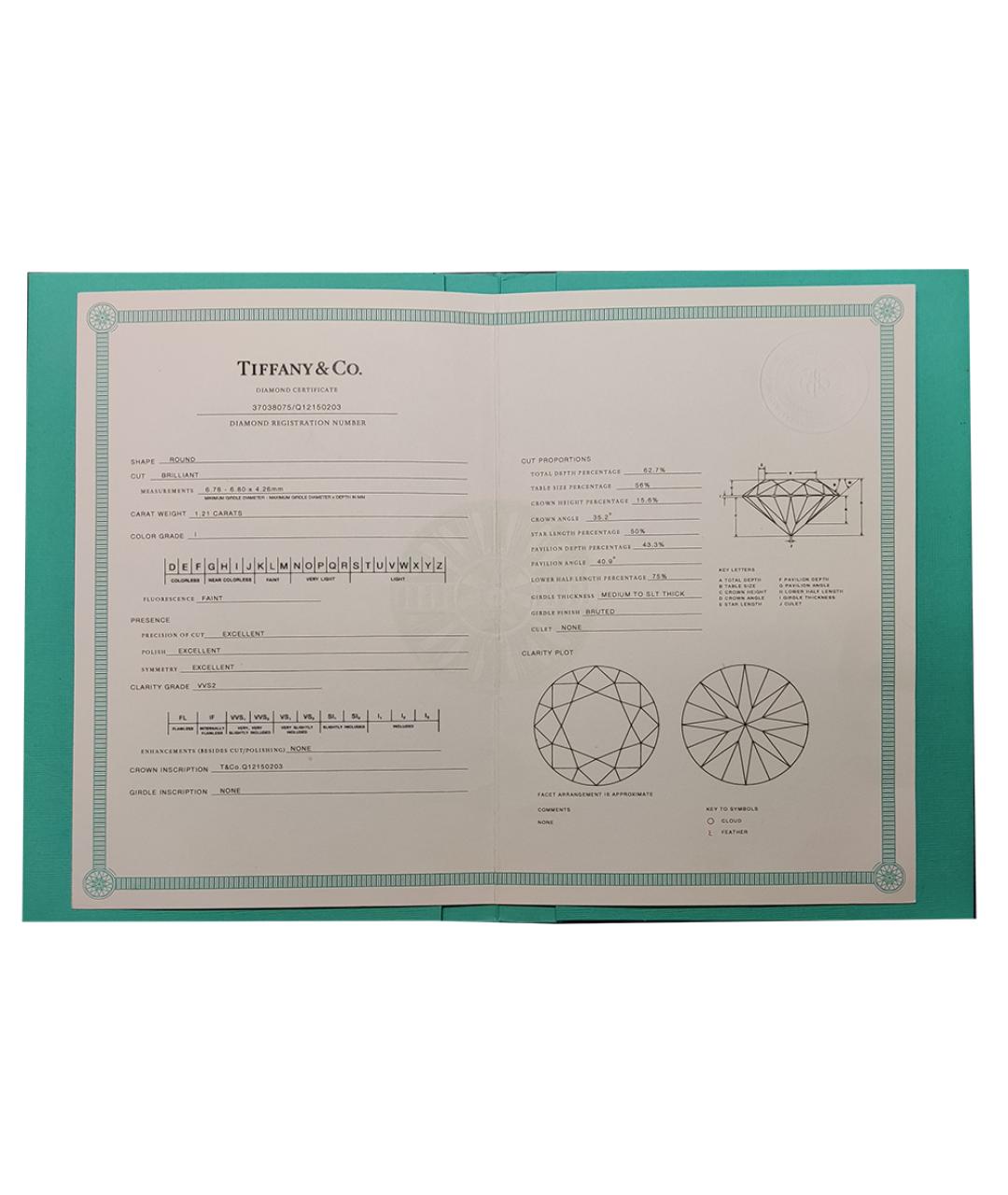 TIFFANY&CO Платиновое кольцо, фото 2