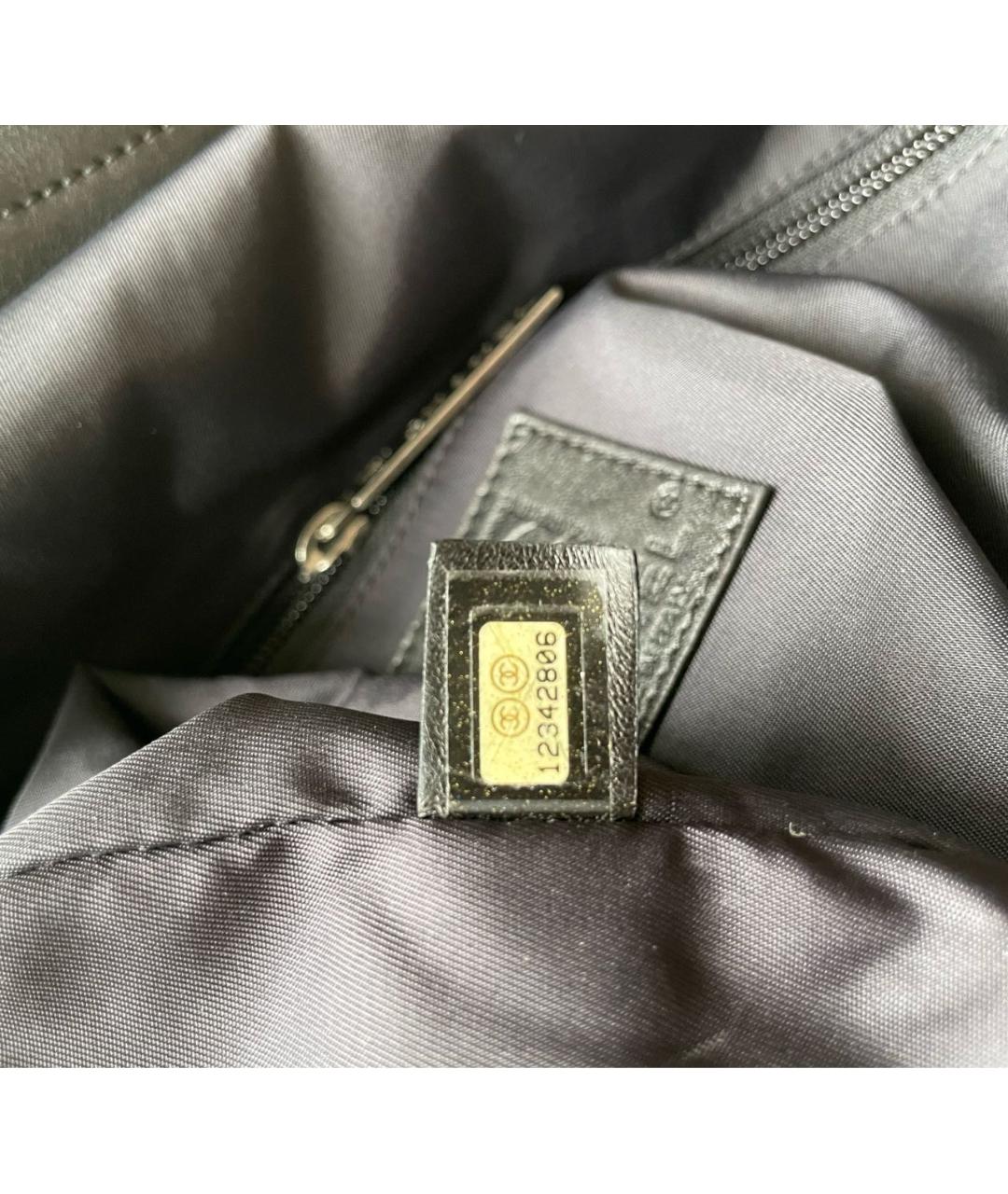 CHANEL Черная кожаная дорожная/спортивная сумка, фото 4