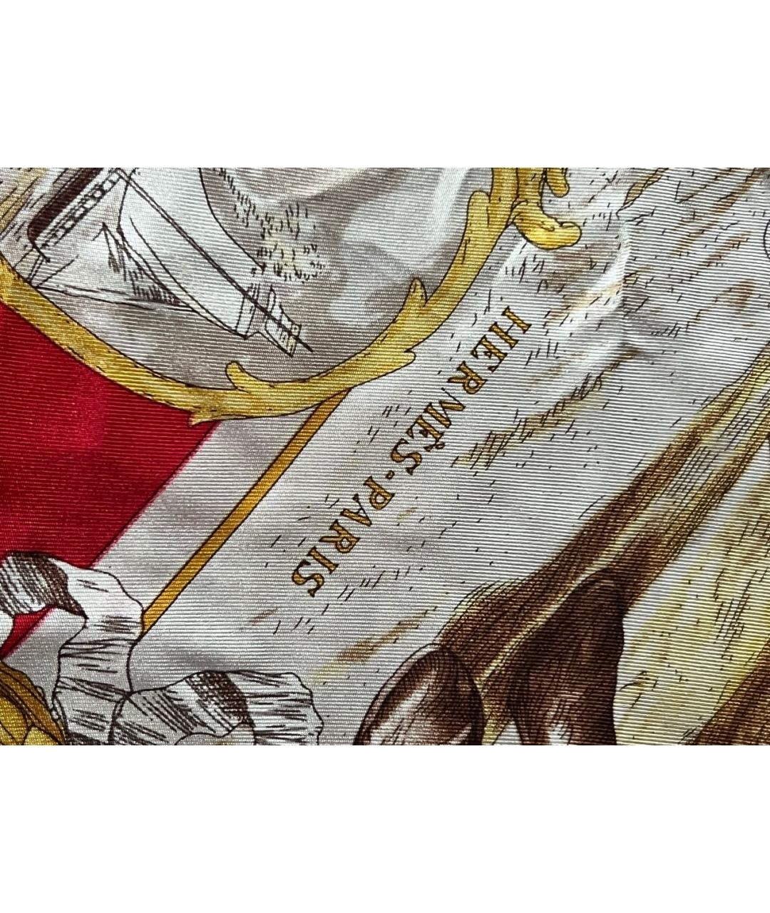 HERMES Мульти шелковый платок, фото 7