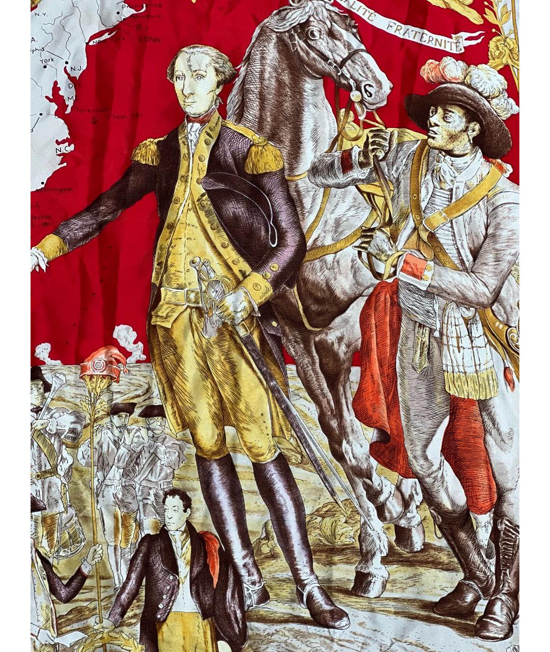 HERMES Мульти шелковый платок, фото 4