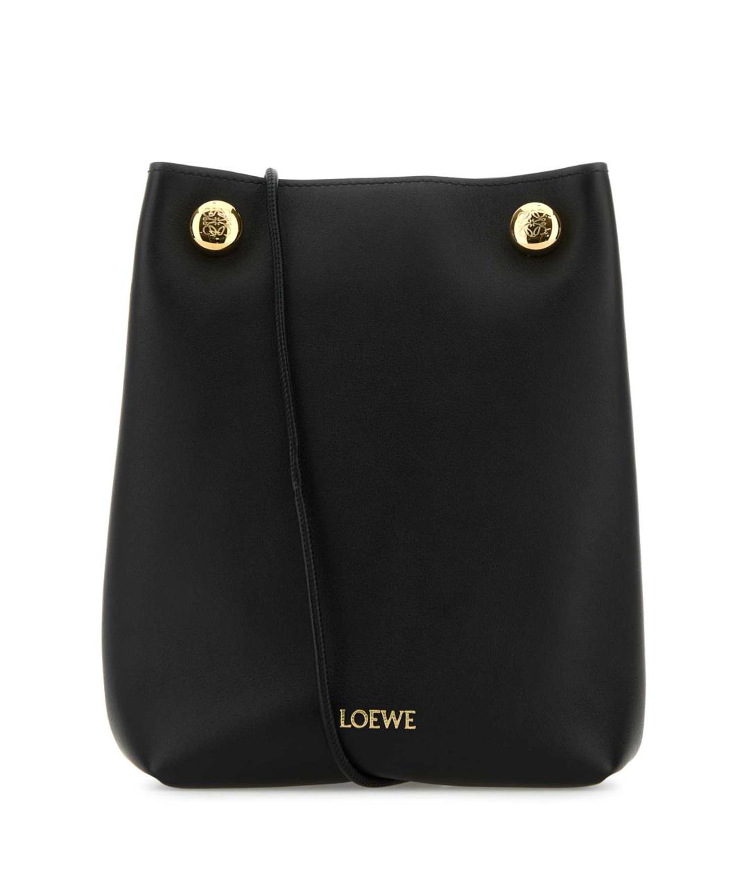LOEWE Черная кожаная сумка через плечо, фото 4
