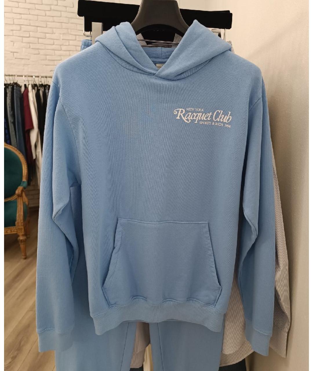 SPORTY AND RICH Голубой хлопковый спортивные костюмы, фото 5