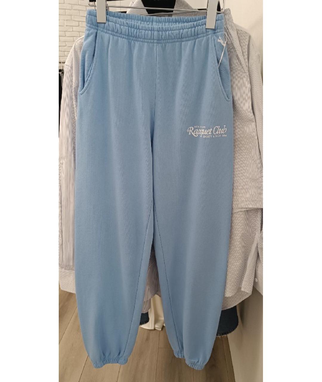 SPORTY AND RICH Голубой хлопковый спортивные костюмы, фото 2