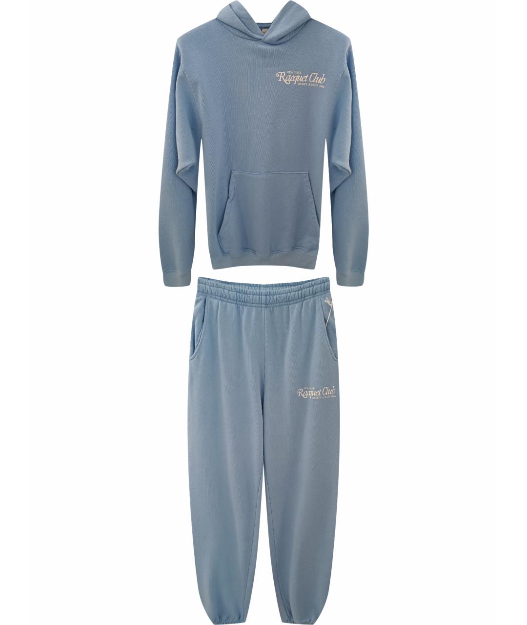 SPORTY AND RICH Голубой хлопковый спортивные костюмы, фото 1