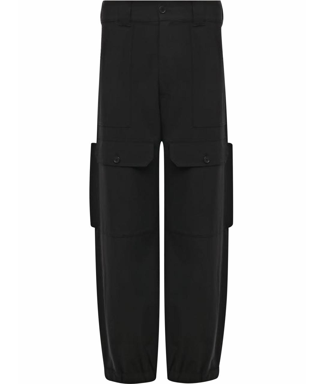 MSGM Черные шерстяные повседневные брюки, фото 1