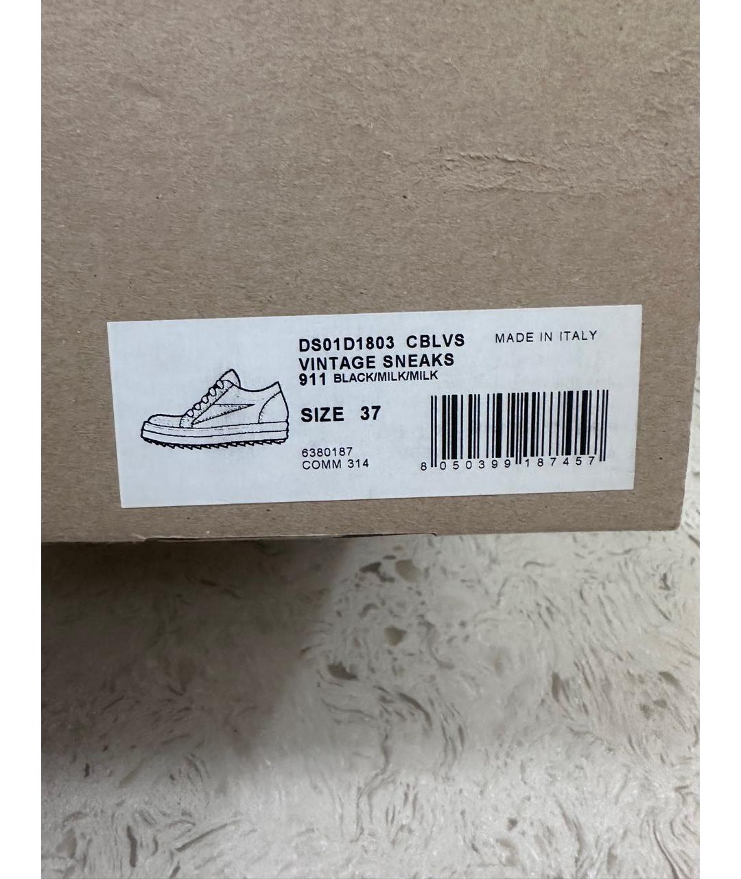 RICK OWENS DRKSHDW Черные кеды, фото 5