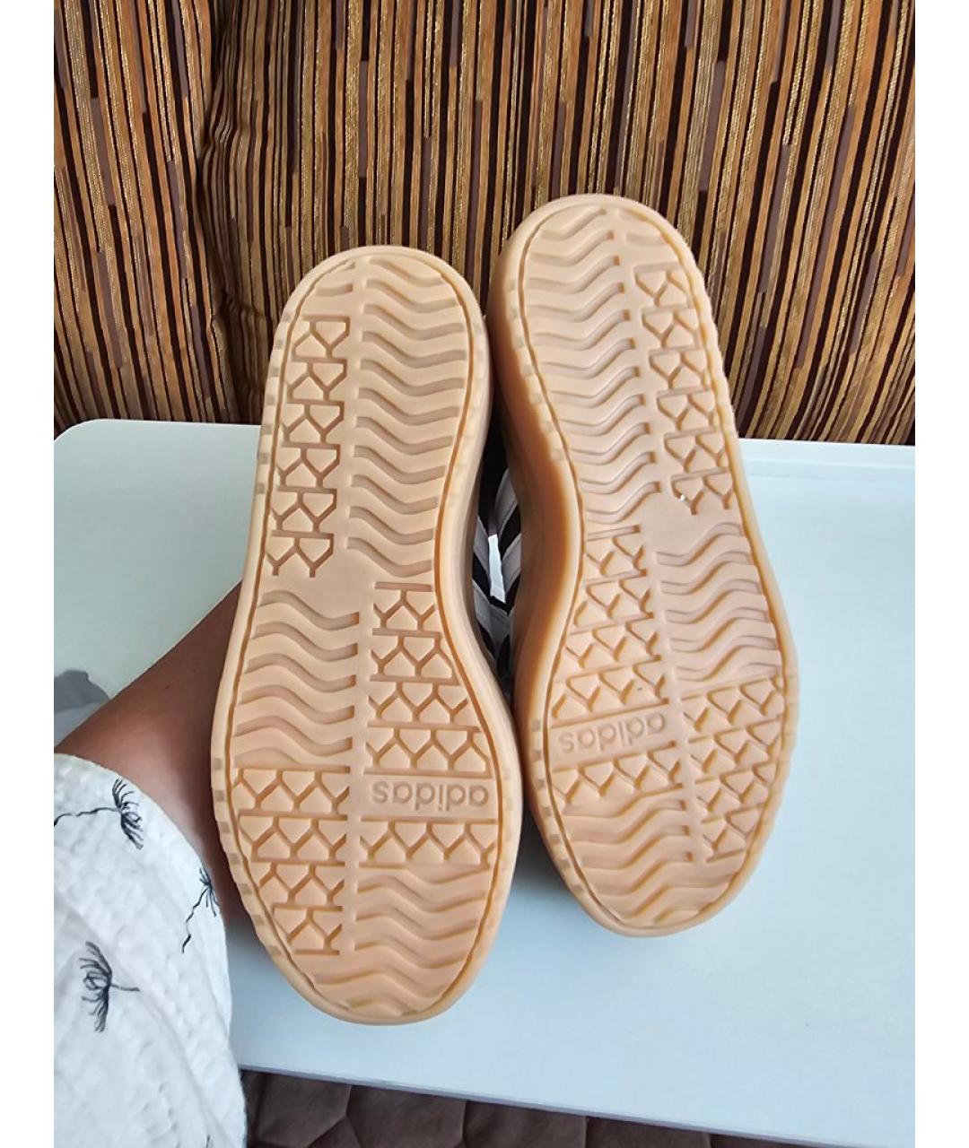 ADIDAS Черные кожаные кеды, фото 7
