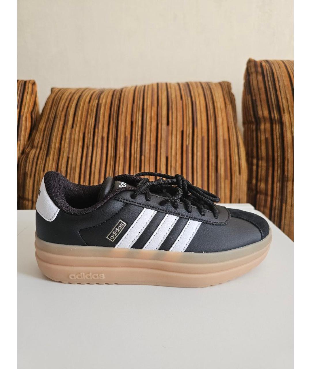 ADIDAS Черные кожаные кеды, фото 8