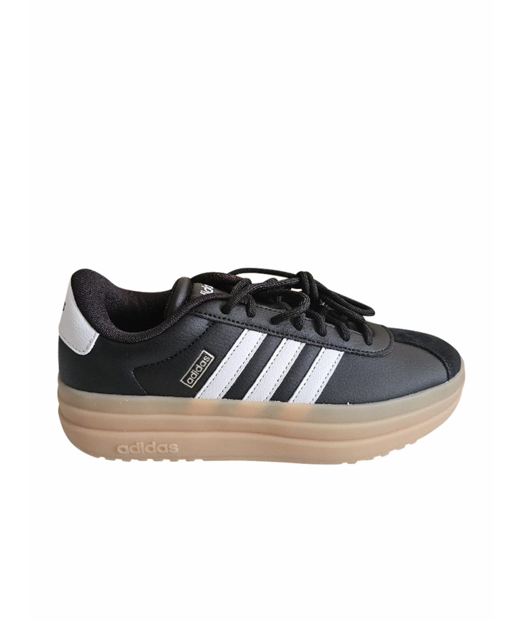 ADIDAS Черные кожаные кеды, фото 1