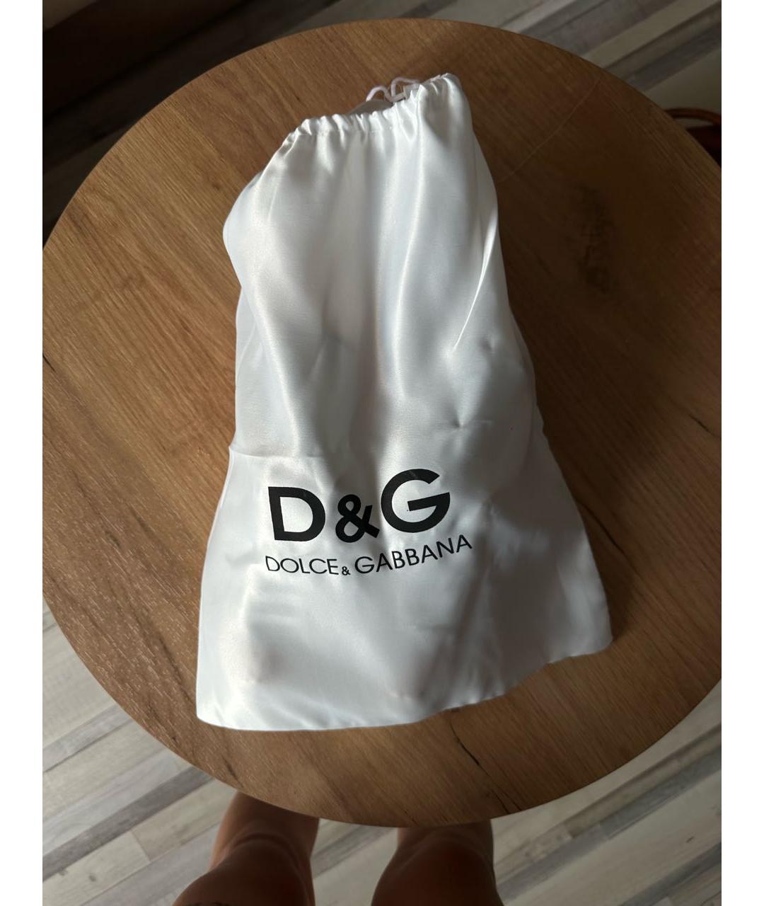 DOLCE&GABBANA Белые кожаные кеды, фото 5
