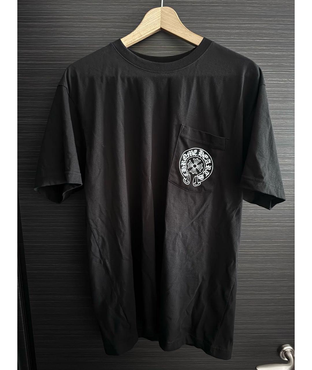 CHROME HEARTS Черная хлопковая футболка, фото 5