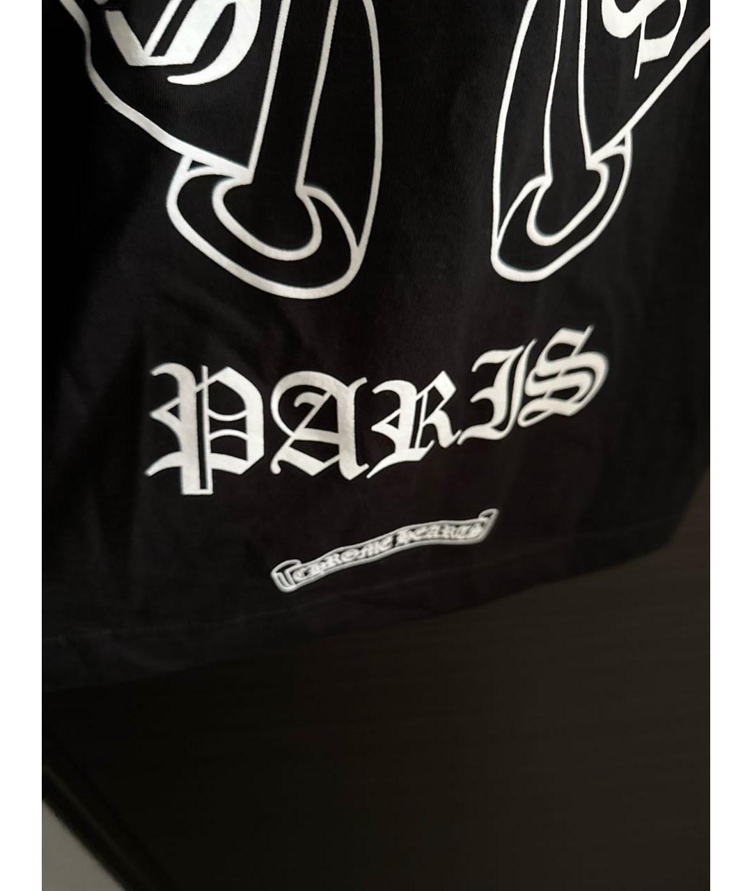 CHROME HEARTS Черная хлопковая футболка, фото 4